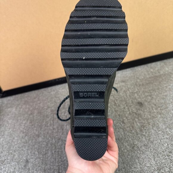 Sorel Conquest Wedge Apres Ski Boots in Black Leather Womens Size US 8 / EU 39 - Picture 7 of 7